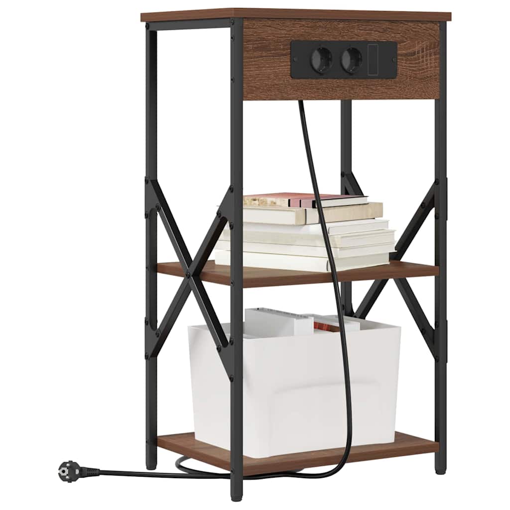 Nachttisch 2 pcs Braune Eiche 41 x 31 x 76 cm Holzwerkstoff