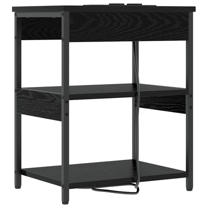 Nachttisch 2 pcs Schwarze Eiche Holzwerkstoff