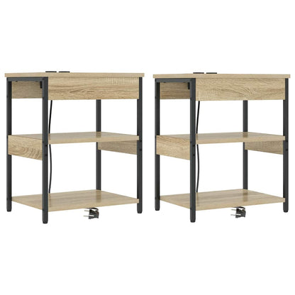 Nachttisch 2 pcs Sonoma Eiche Holzwerkstoff