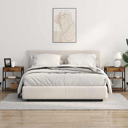 Nachttisch 2 pcs Räuchereiche Holzwerkstoff