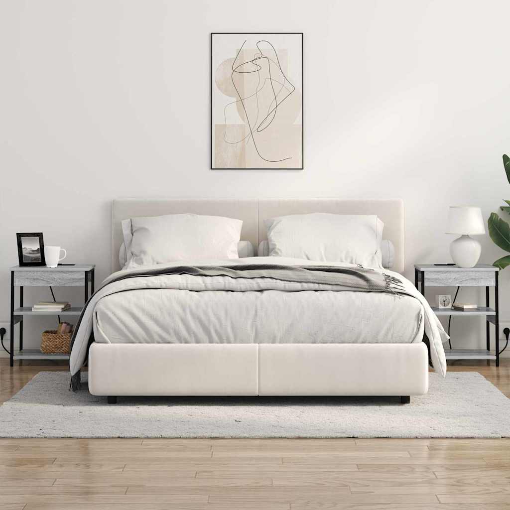 Nachttisch 2 pcs Grau Sonoma Holzwerkstoff