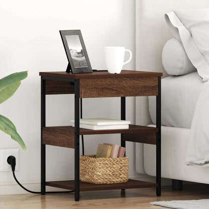 Nachttisch Braune Eiche Holzwerkstoff Braun Eichen-Optik 1