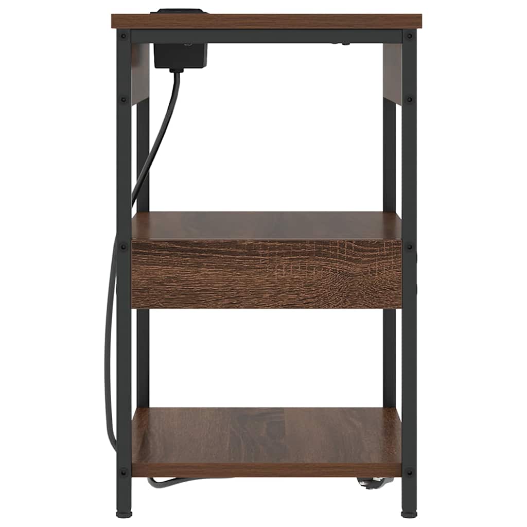 Nachttisch Braune Eiche Holzwerkstoff Braun Eichen-Optik 1