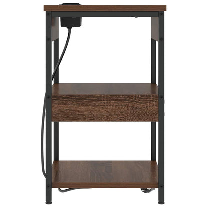 Nachttisch Braune Eiche Holzwerkstoff Braun Eichen-Optik 1