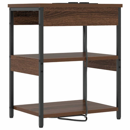 Nachttisch 2 pcs Braune Eiche Holzwerkstoff