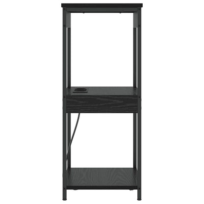 Nachttisch mit Ladestation Schwarze Eiche Holzwerkstoff