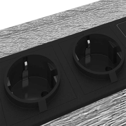 Nachttisch mit Ladestation mit Regal Grau Sonoma Holzwerkstoff