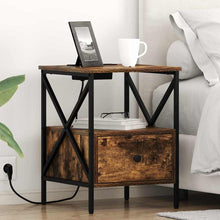 Nachttisch Räuchereiche 41,5 x 40,5 x 55 cm Holzwerkstoff