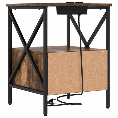 Nachttisch Räuchereiche 41,5 x 40,5 x 55 cm Holzwerkstoff