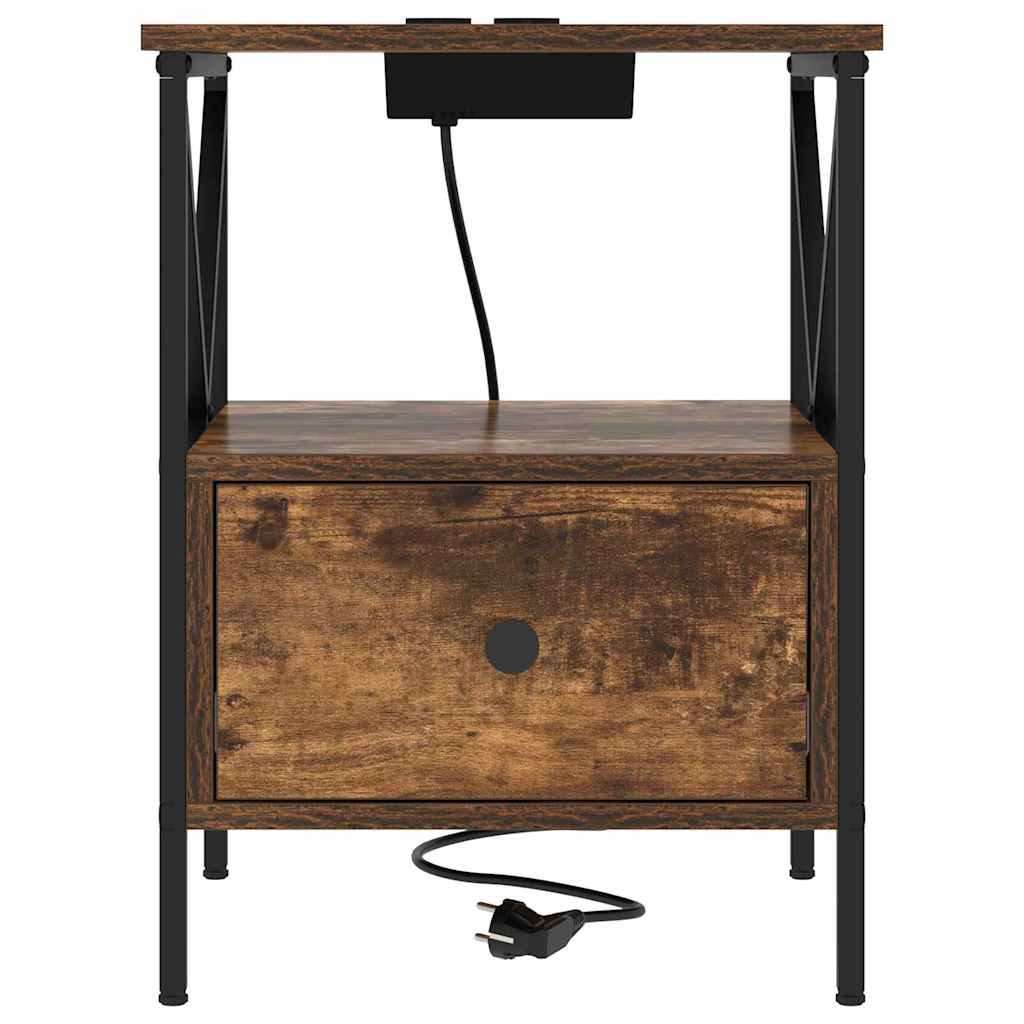 Nachttisch Räuchereiche 41,5 x 40,5 x 55 cm Holzwerkstoff