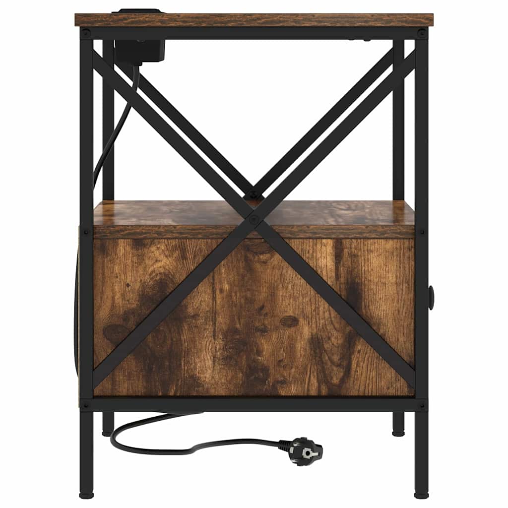 Nachttisch Räuchereiche 41,5 x 40,5 x 55 cm Holzwerkstoff