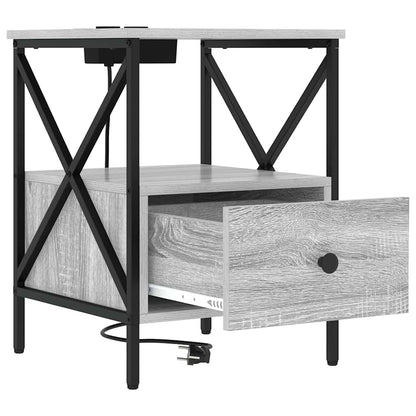 Nachttisch Grau Sonoma 41,5 x 40,5 x 55 cm Holzwerkstoff