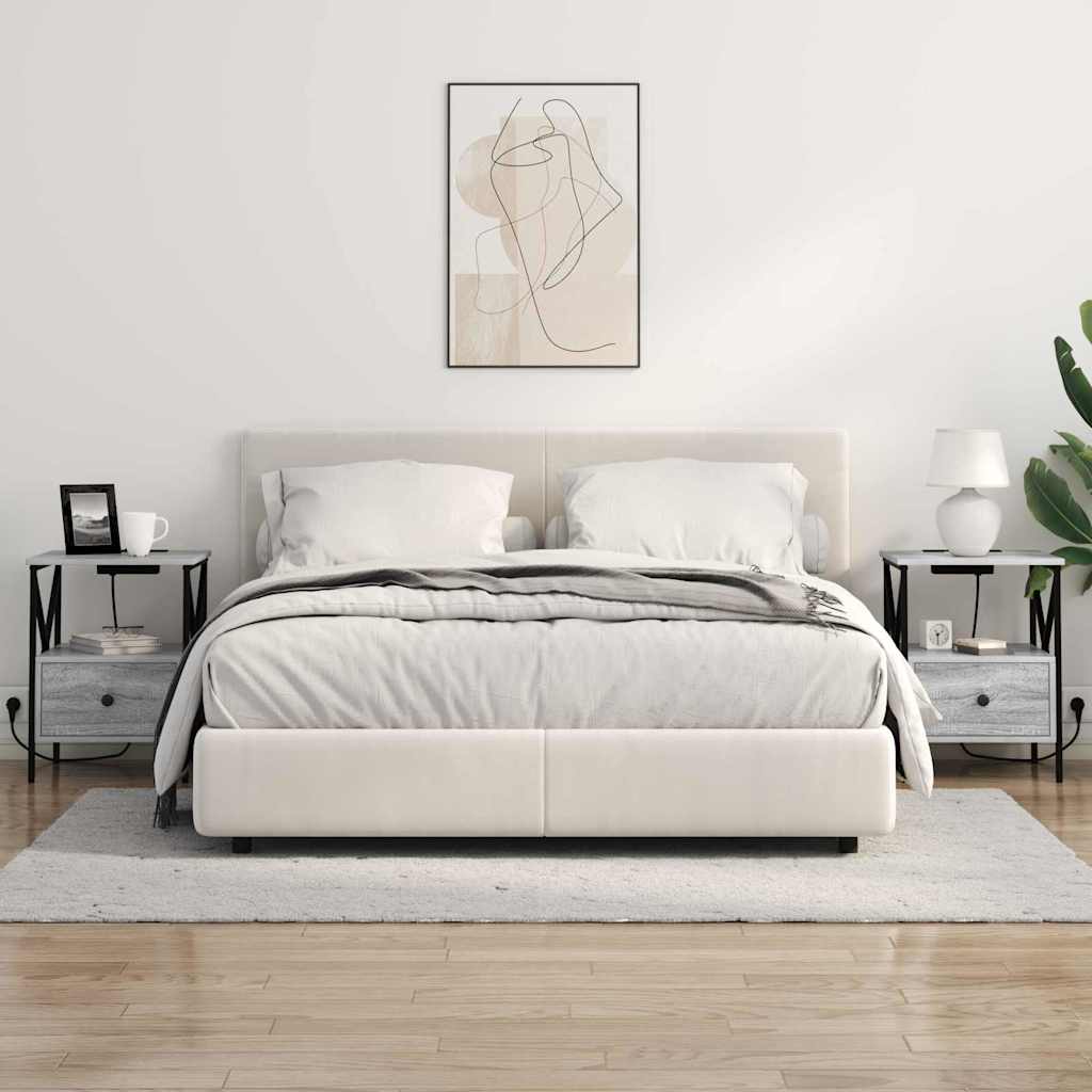 Nachttisch Grau Sonoma 41,5 x 40,5 x 55 cm Holzwerkstoff