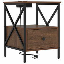 Nachttisch Braun Eichen-Optik 41,5 x 40,5 x 55 cm Holzwerkstoff