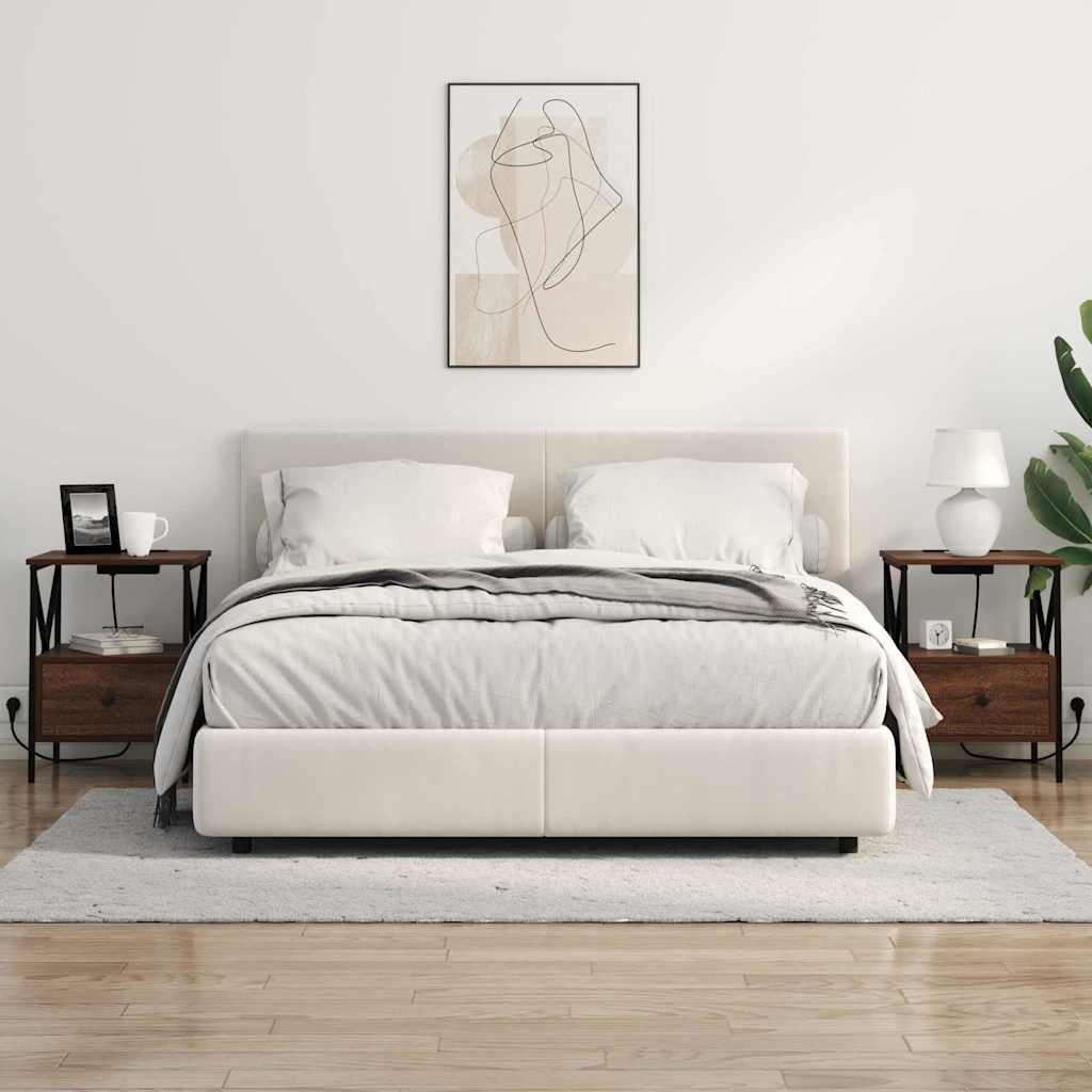 Nachttisch Braun Eichen-Optik 41,5 x 40,5 x 55 cm Holzwerkstoff