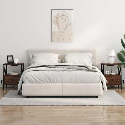 Nachttisch Braun Eichen-Optik 41,5 x 40,5 x 55 cm Holzwerkstoff