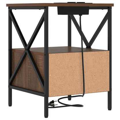 Nachttisch Braun Eichen-Optik 41,5 x 40,5 x 55 cm Holzwerkstoff