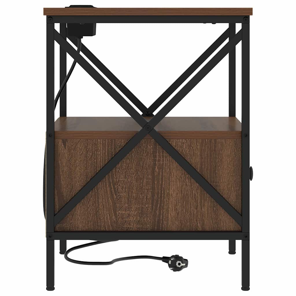 Nachttisch Braun Eichen-Optik 41,5 x 40,5 x 55 cm Holzwerkstoff