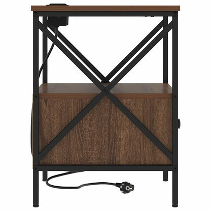 Nachttisch Braun Eichen-Optik 41,5 x 40,5 x 55 cm Holzwerkstoff