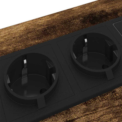 Nachttisch mit Ladestation Räuchereiche Holzwerkstoff