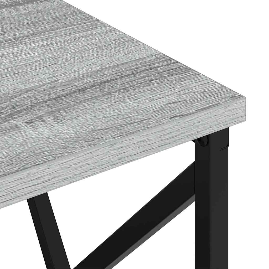 Nachttisch mit Ladestation Grau Sonoma Holzwerkstoff