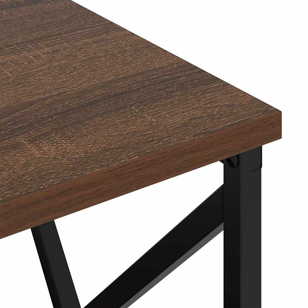 Nachttisch mit Ladestation Braun Eichen-Optik Holzwerkstoff