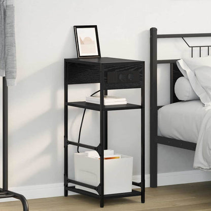 Nachttisch Schwarze Eiche 40 x 27 x 76 cm Holzwerkstoff