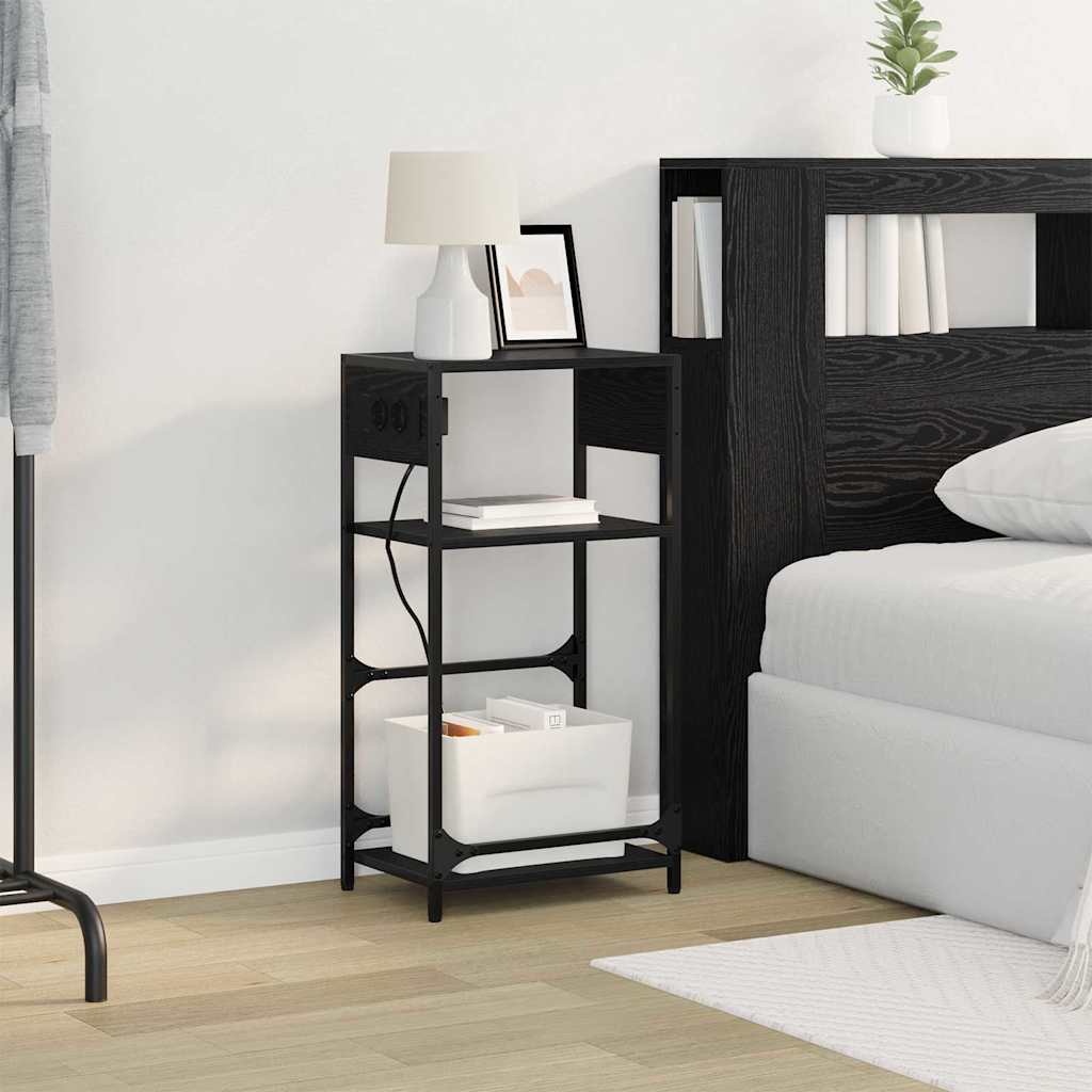 Nachttisch Schwarze Eiche 40 x 27 x 76 cm Holzwerkstoff