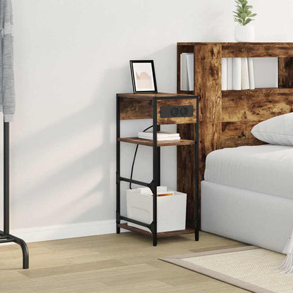 Nachttisch Räuchereiche 40 x 27 x 76 cm Holzwerkstoff