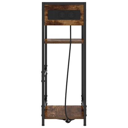 Nachttisch Räuchereiche 40 x 27 x 76 cm Holzwerkstoff