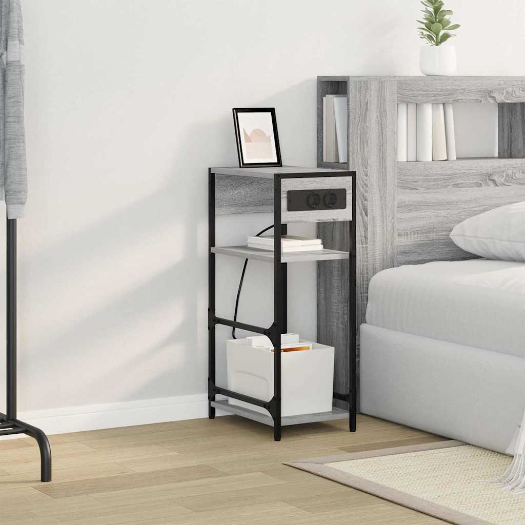 Nachttisch Grau Sonoma 40 x 27 x 76 cm Holzwerkstoff