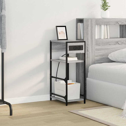 Nachttisch Grau Sonoma 40 x 27 x 76 cm Holzwerkstoff