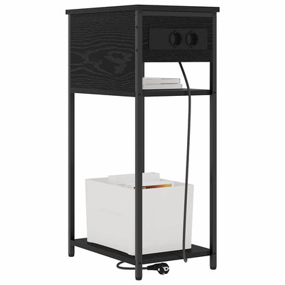 Nachttisch Schwarze Eiche 41 x 28 x 76 cm Holzwerkstoff