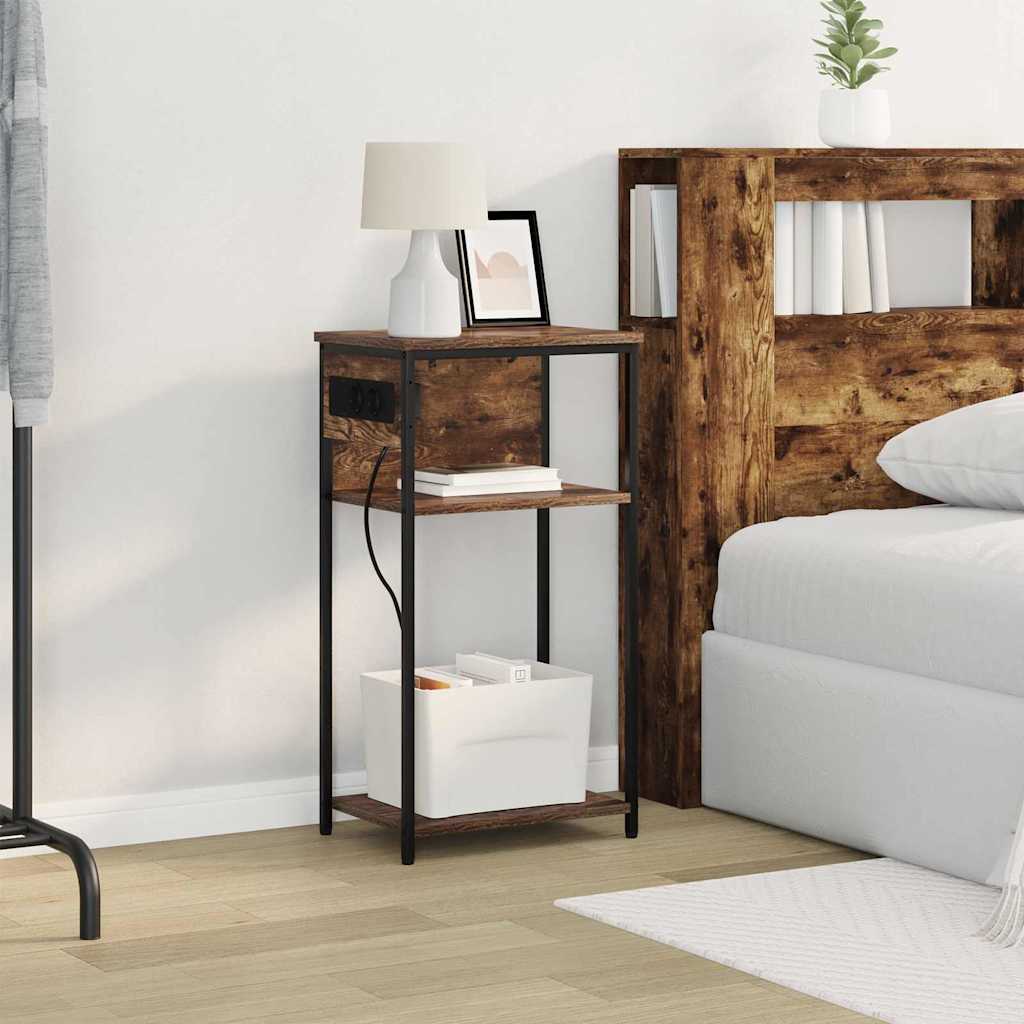 Nachttisch Räuchereiche 41 x 28 x 76 cm Holzwerkstoff