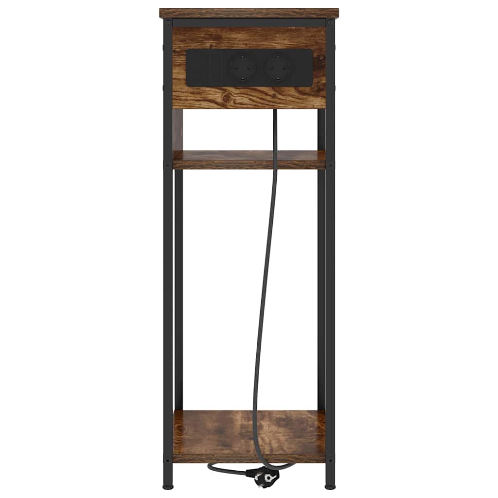 Nachttisch Räuchereiche 41 x 28 x 76 cm Holzwerkstoff