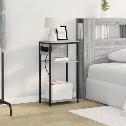 Nachttisch Grau Sonoma 41 x 28 x 76 cm Holzwerkstoff
