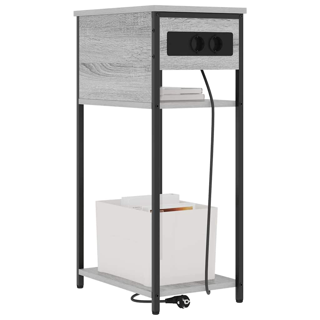 Nachttisch Grau Sonoma 41 x 28 x 76 cm Holzwerkstoff