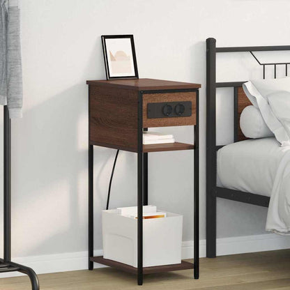 Nachttisch Braune Eiche 41 x 28 x 76 cm Holzwerkstoff