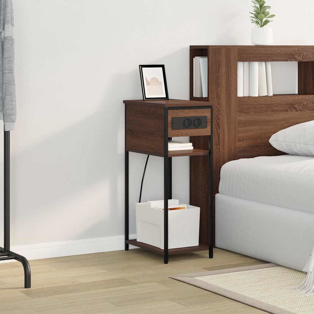 Nachttisch Braune Eiche 41 x 28 x 76 cm Holzwerkstoff