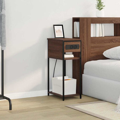 Nachttisch Braune Eiche 41 x 28 x 76 cm Holzwerkstoff