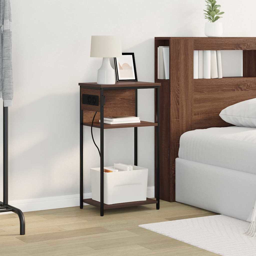 Nachttisch Braune Eiche 41 x 28 x 76 cm Holzwerkstoff