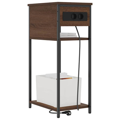 Nachttisch Braune Eiche 41 x 28 x 76 cm Holzwerkstoff