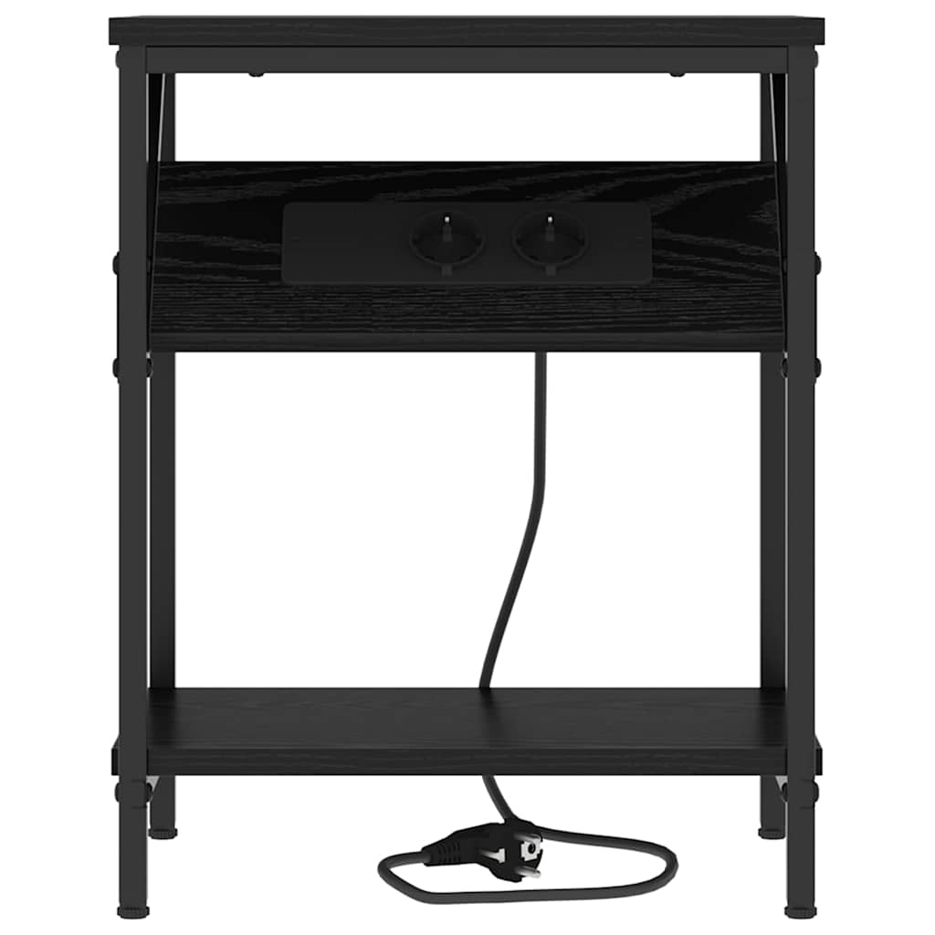 Nachttisch Schwarze Eiche 38 x 30 x 48 cm Holzwerkstoff