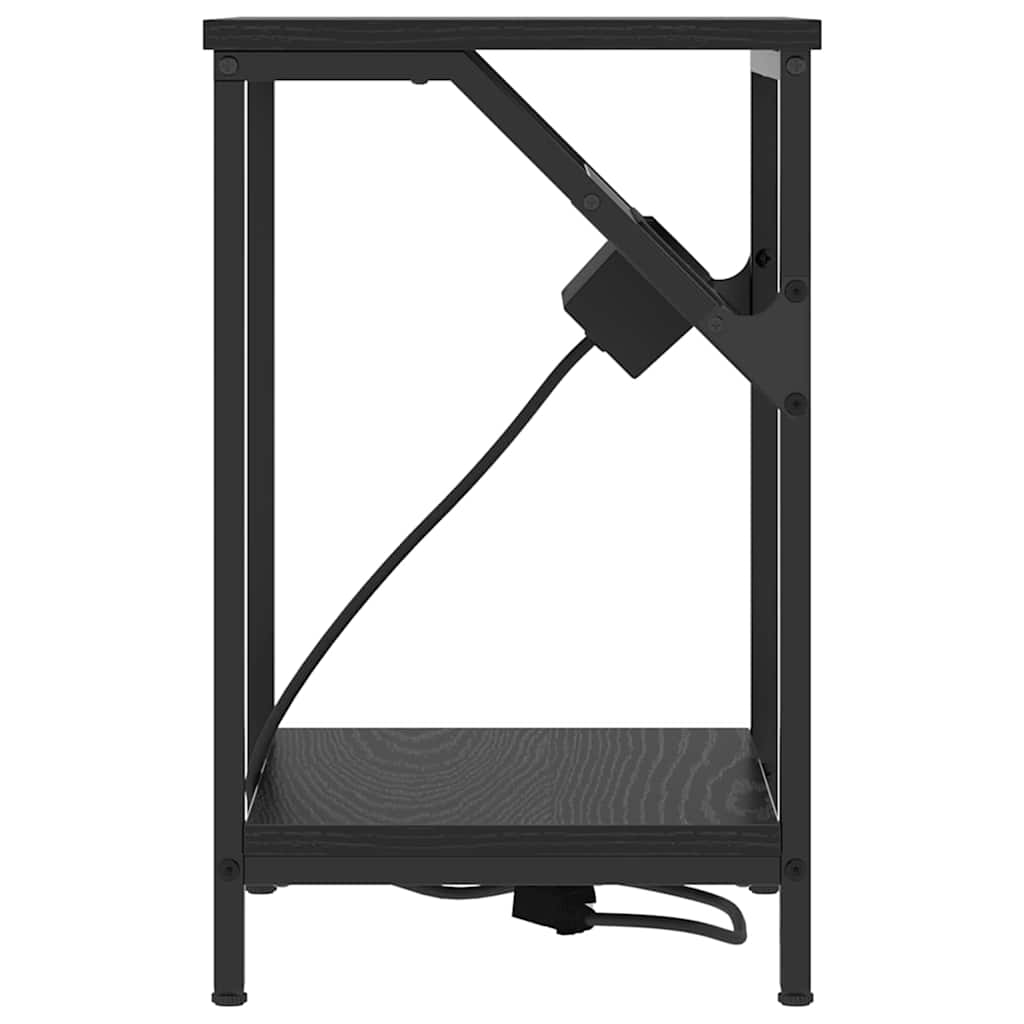 Nachttisch 2 pcs Schwarze Eiche 38 x 30 x 48 cm Holzwerkstoff
