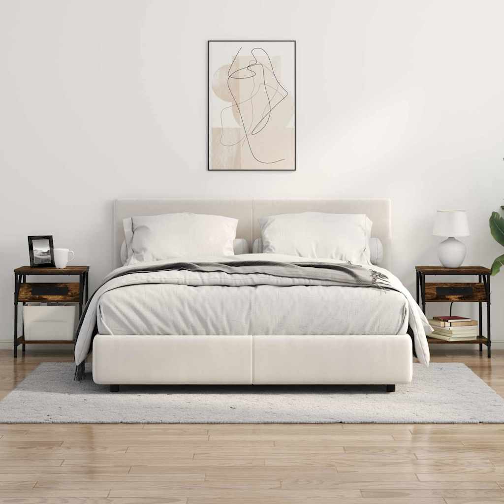 Nachttisch 2 pcs Räuchereiche 38 x 30 x 48 cm Holzwerkstoff