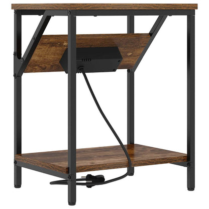 Nachttisch 2 pcs Räuchereiche 38 x 30 x 48 cm Holzwerkstoff