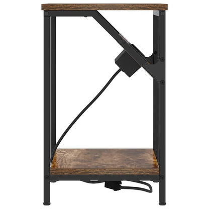 Nachttisch 2 pcs Räuchereiche 38 x 30 x 48 cm Holzwerkstoff