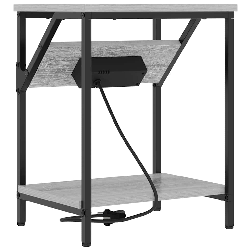 Nachttisch 2 pcs Grau Sonoma 38 x 30 x 48 cm Holzwerkstoff