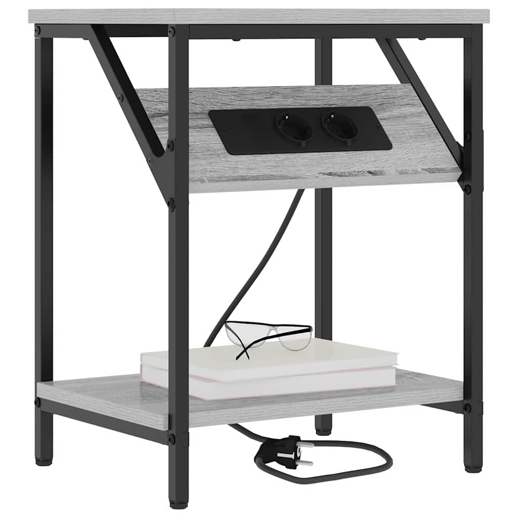 Nachttisch 2 pcs Grau Sonoma 38 x 30 x 48 cm Holzwerkstoff