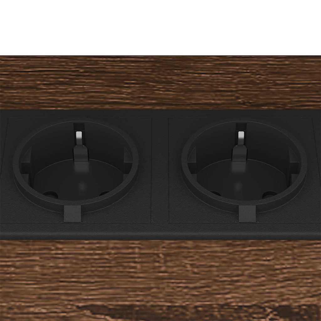 Nachttisch 2 pcs Braune Eiche 38 x 30 x 48 cm Holzwerkstoff